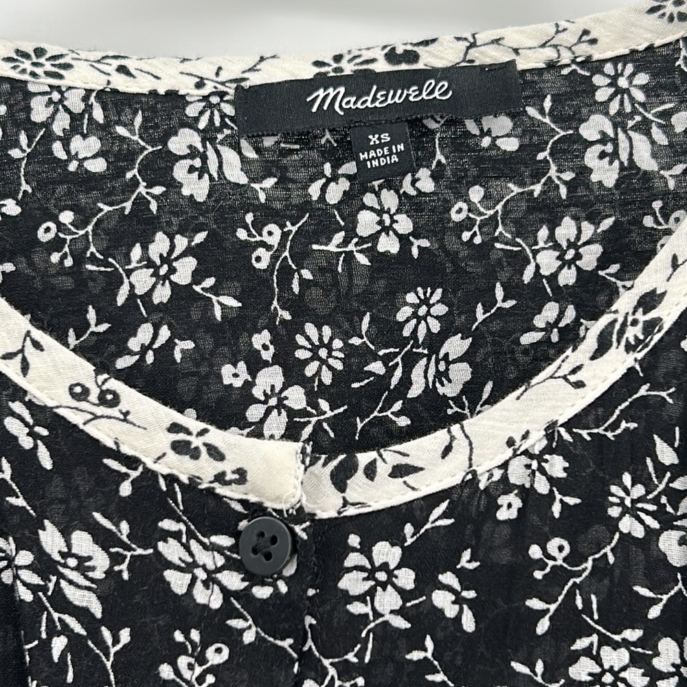 Madewell Print-Mix Meadow Shirt in Branch Floral Size XS - Picture 6 of 8